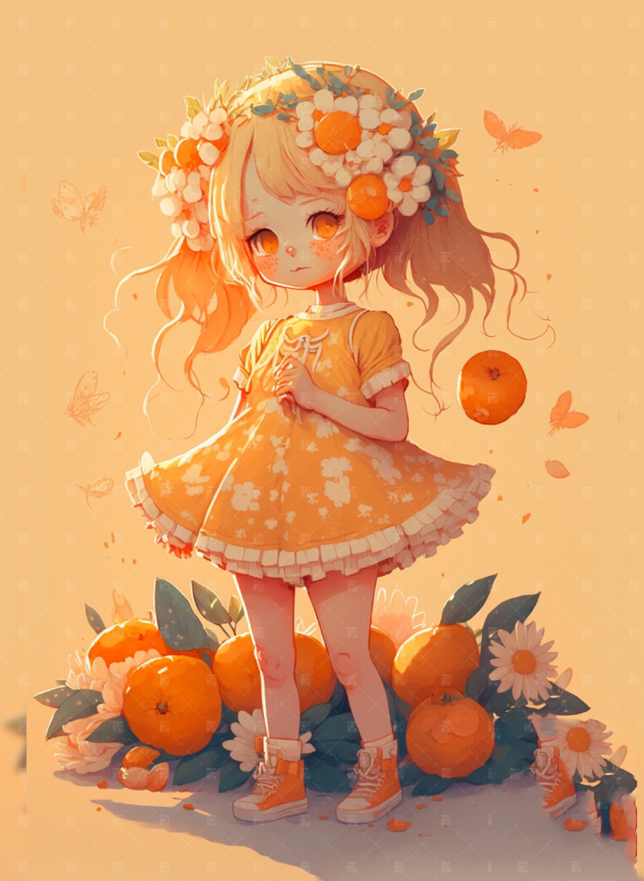 ai插画78橙子宝宝「橙子」92 拉丁学名:citrus sinensis 界:植物