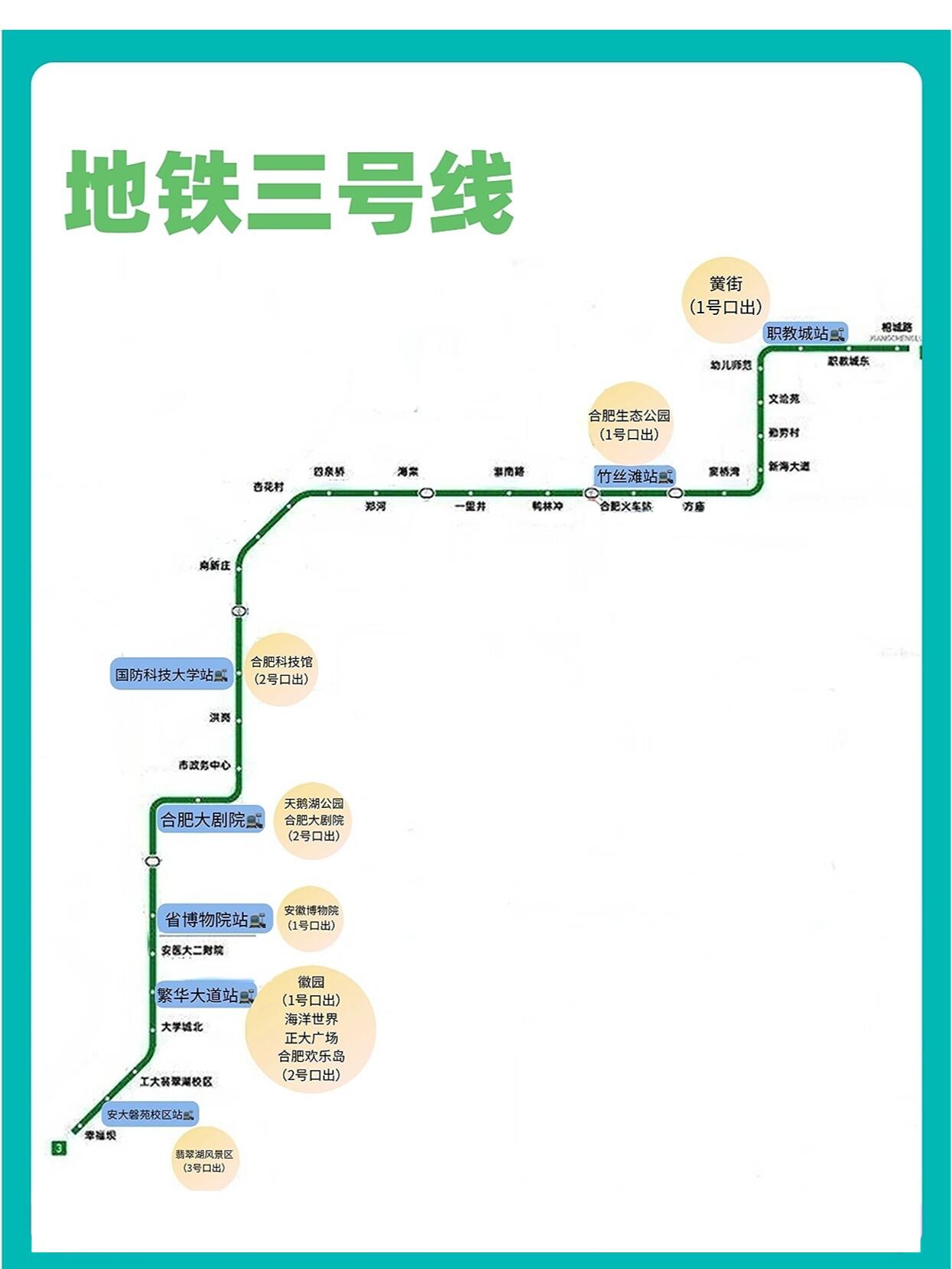 合肥地铁三号线线路图片