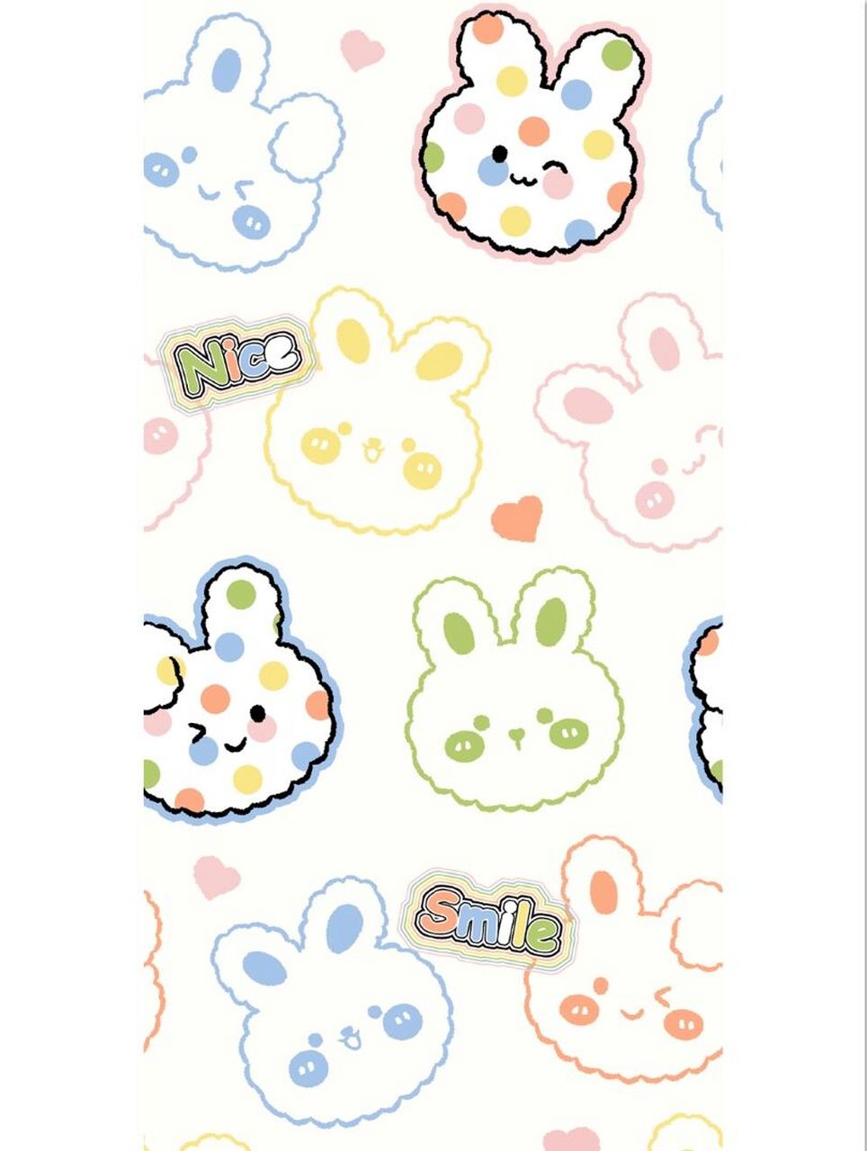 24期 原创可爱小兔子系列图案壁纸插画🌹 花型 | 图案设计 可约稿