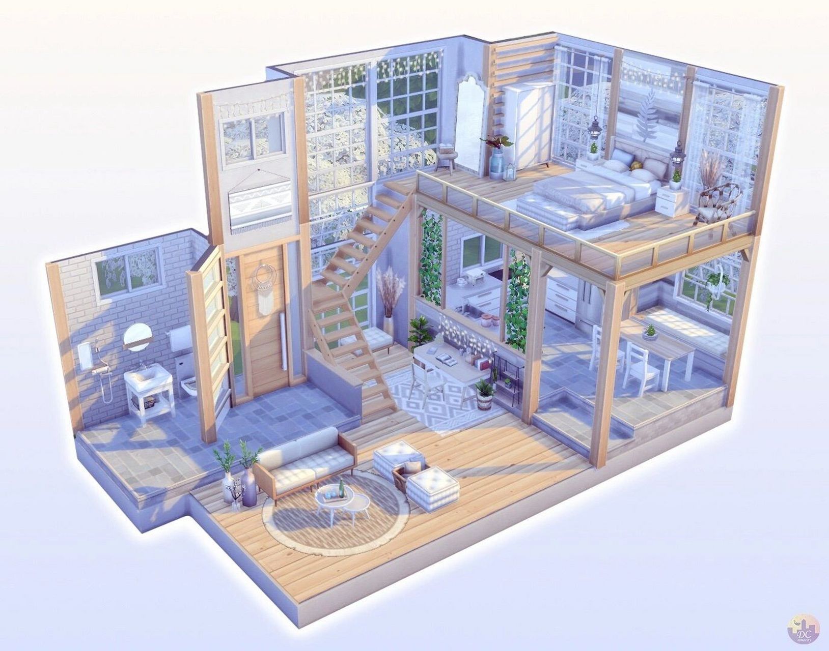 模拟人生4|6个loft设计参考 室内设计