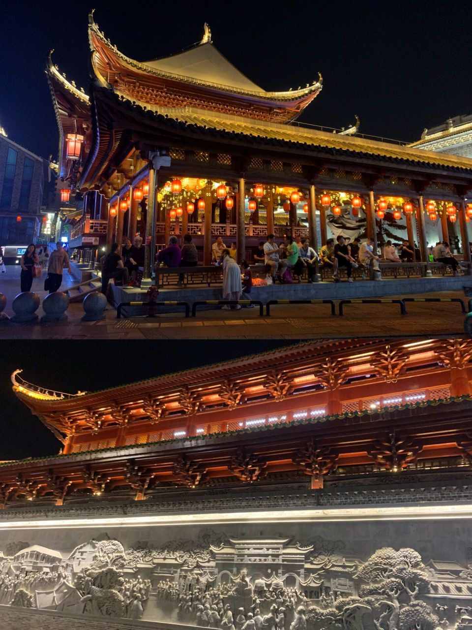 南昌万寿宫附攻略 晚上去的感觉人流还好,还是挺适合来逛逛的,夜景