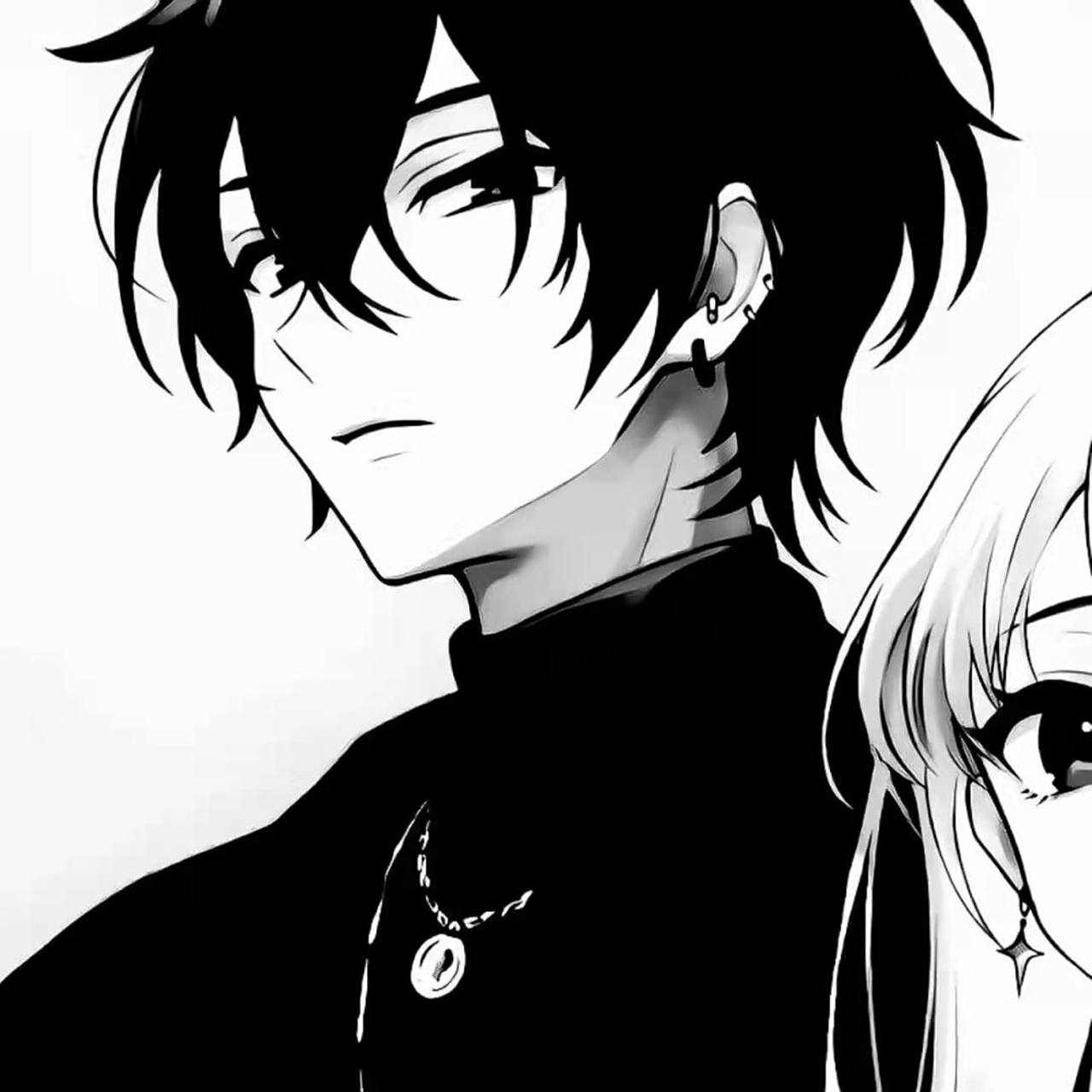 高颜值黑白动漫情头 情人节来了,快和小号安排上!