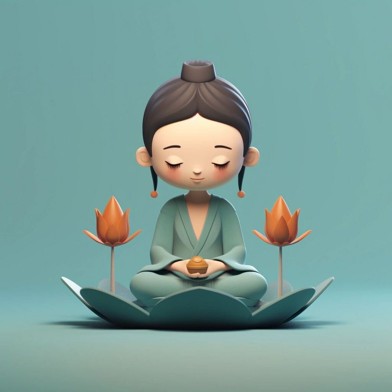 荷气生财|可爱佛系头像