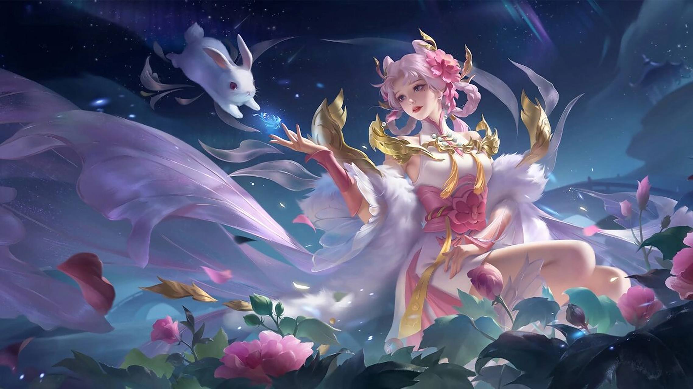 嫦娥皮肤高清海报 寒月公主,露花倒影,如梦令,拒霜思