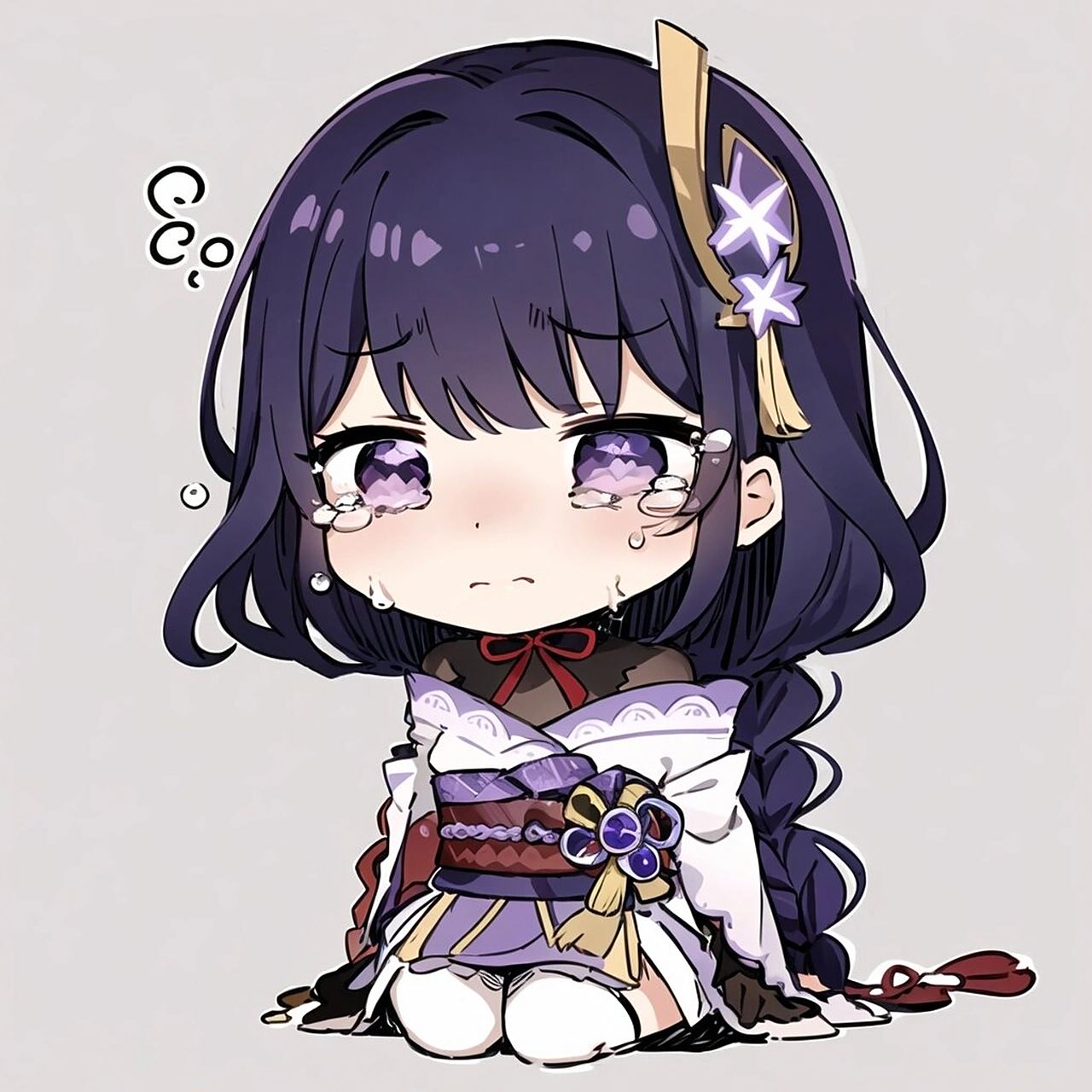 【原神】超q的雷电将军表情头像 喜欢请点赞,关注,并在评论区求原图