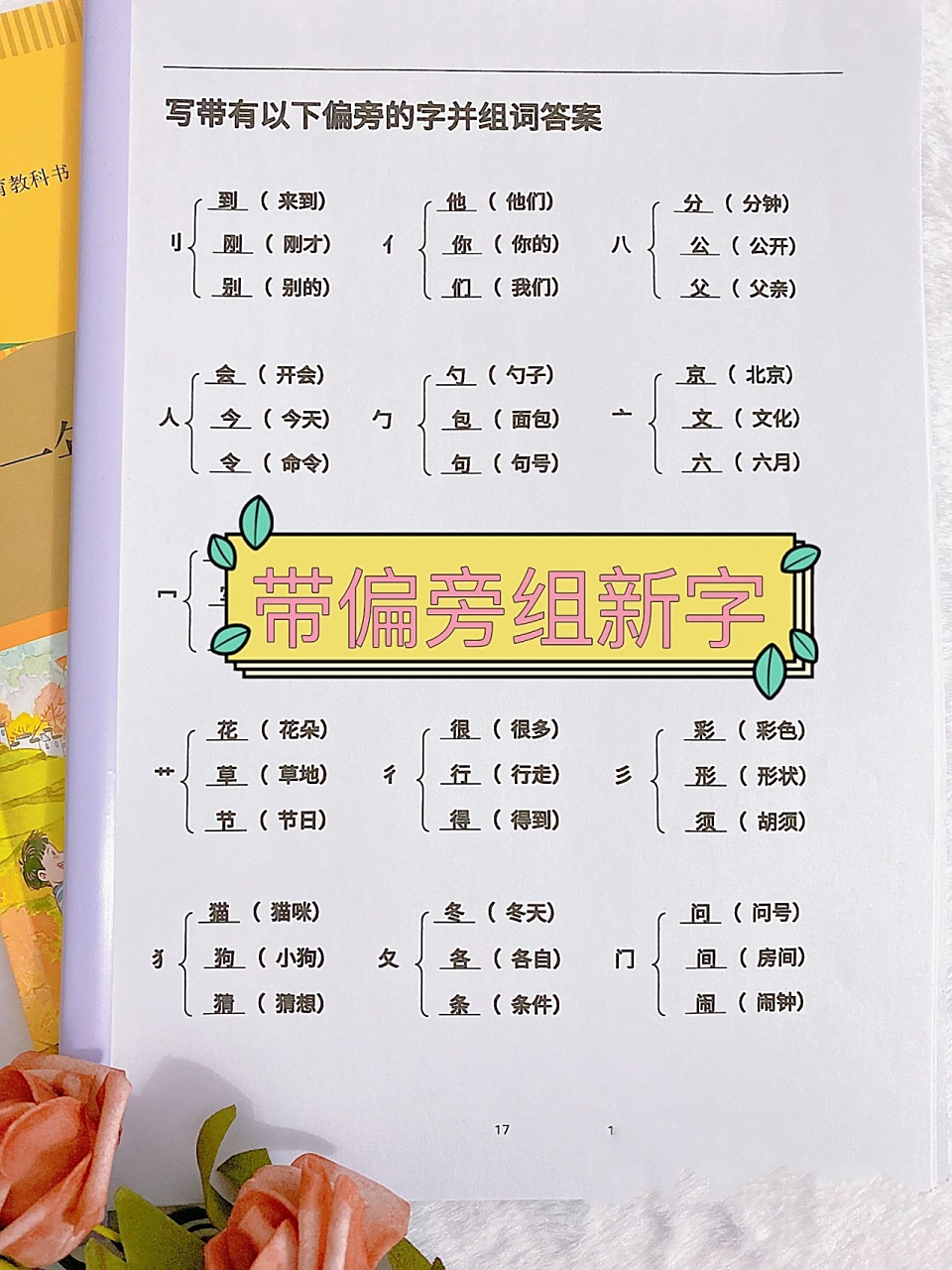 97加偏旁组新字并组词(老师都建议掌握) 小学语文字,词重点知识