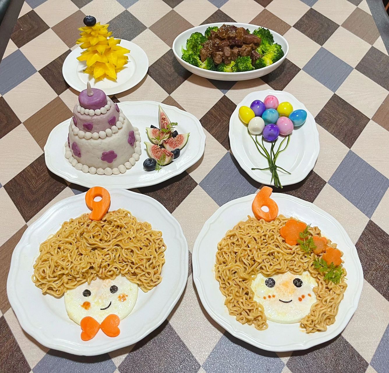 儿童生日餐 生日早餐94男孩女孩长寿面 山药芋泥蛋糕(南瓜肉松奶酪