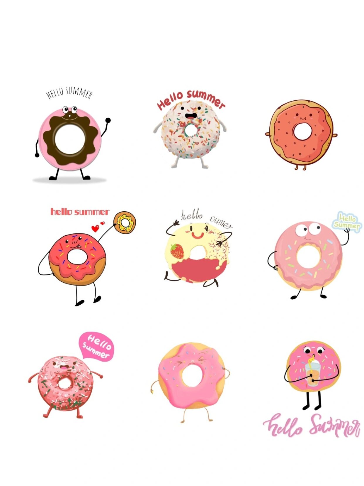 卡通|可爱|甜甜圈 png免抠手帐素材合集