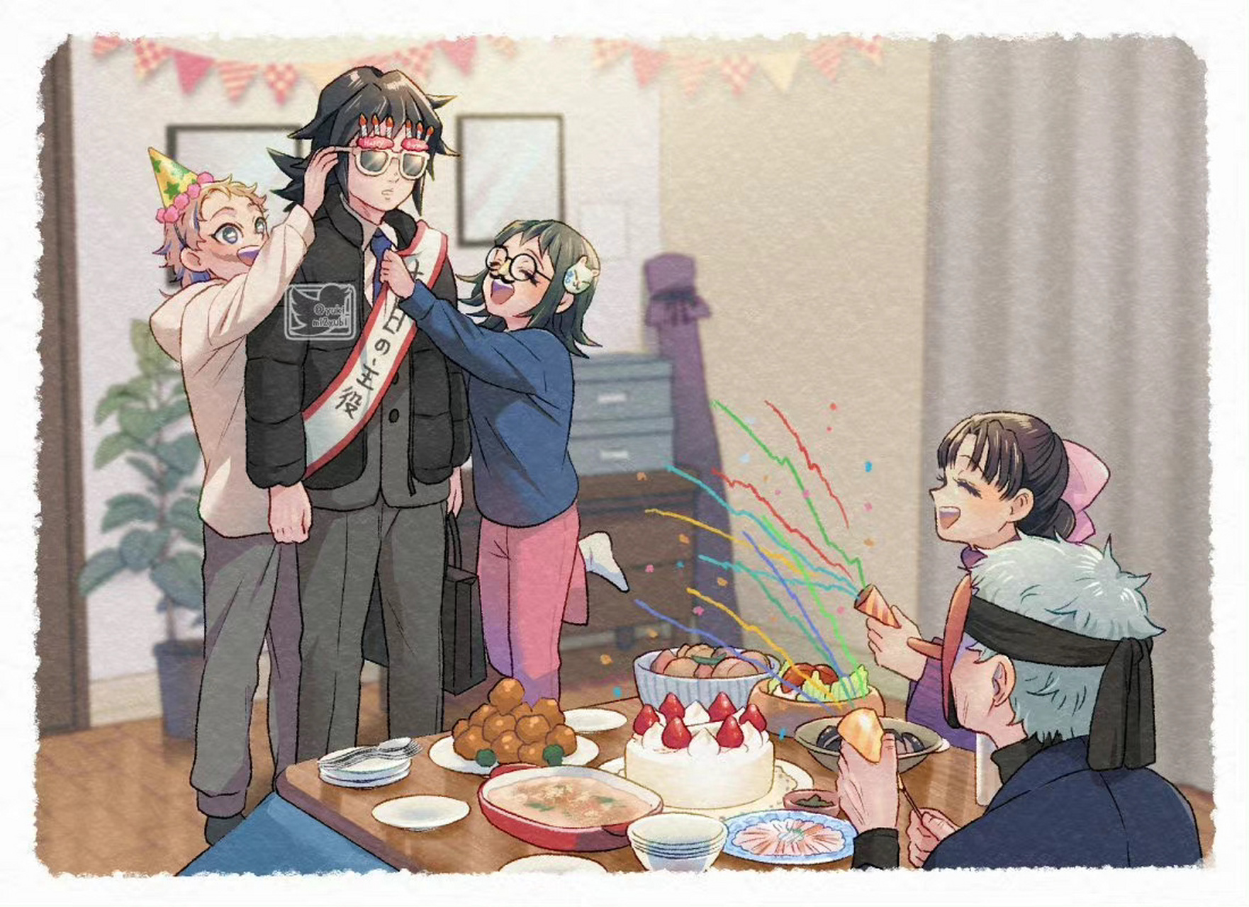 你并不孤独,生日快乐 #动漫# #鬼灭之刃##富冈义勇# i:yuki_mi2yubi