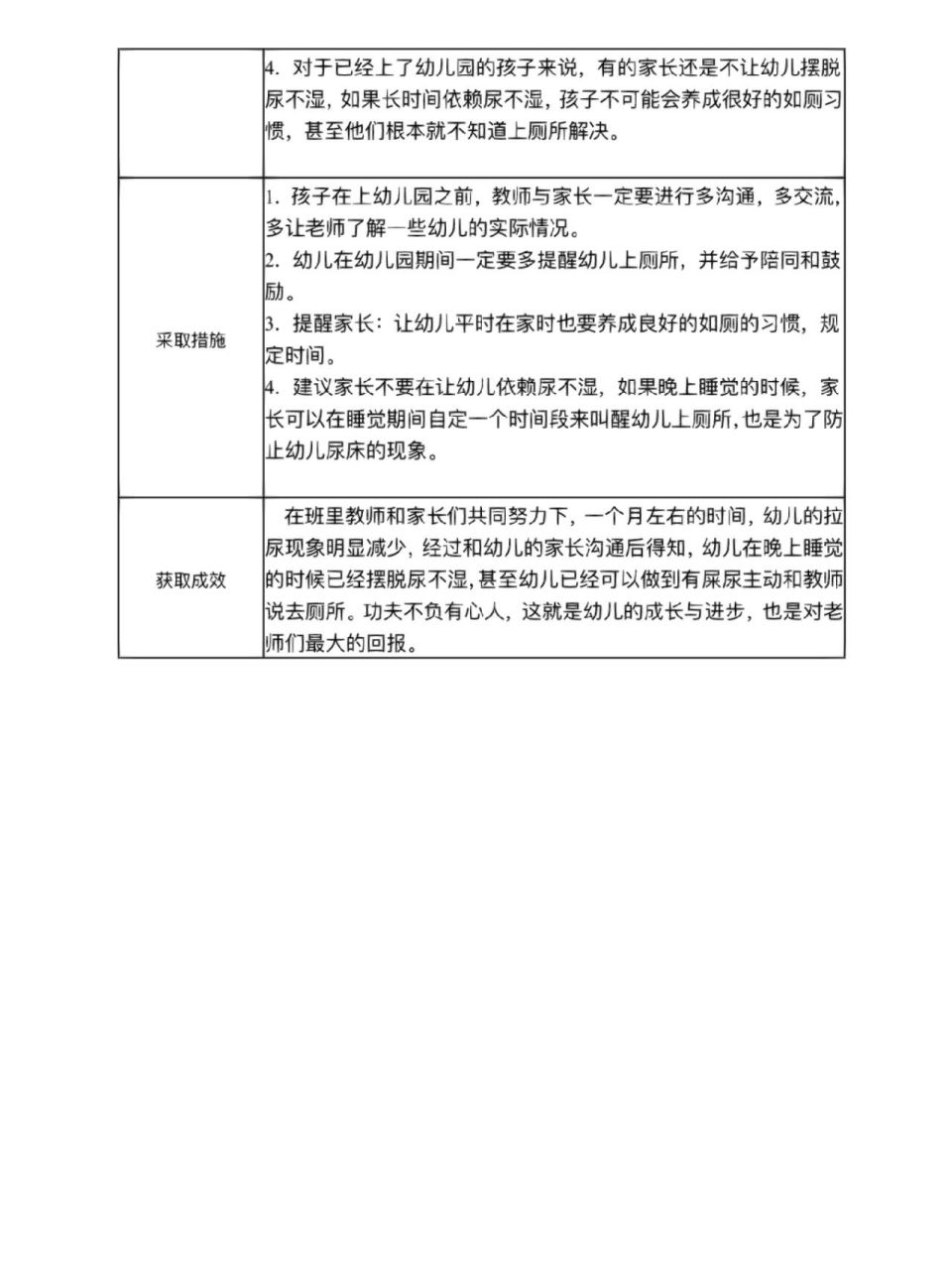 小班幼儿观察记录表观察分析措施(幼儿园小班观察记录表观察 分析,措施)