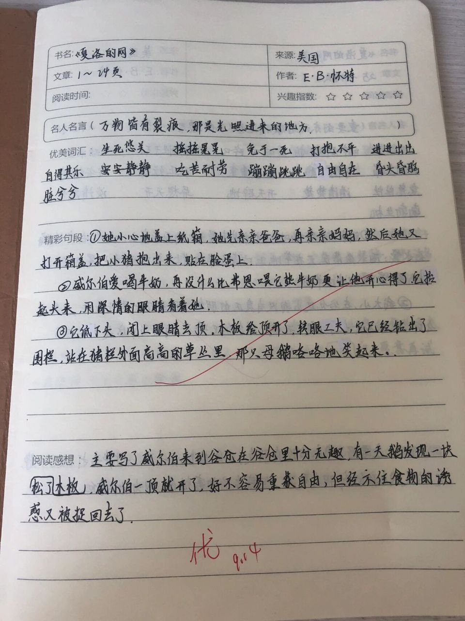 整本书阅读《夏洛的网》读书笔记