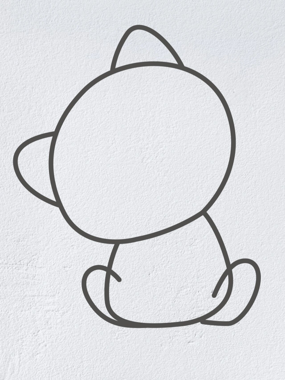 动物简笔画之可爱的小猫咪(内附过程图)