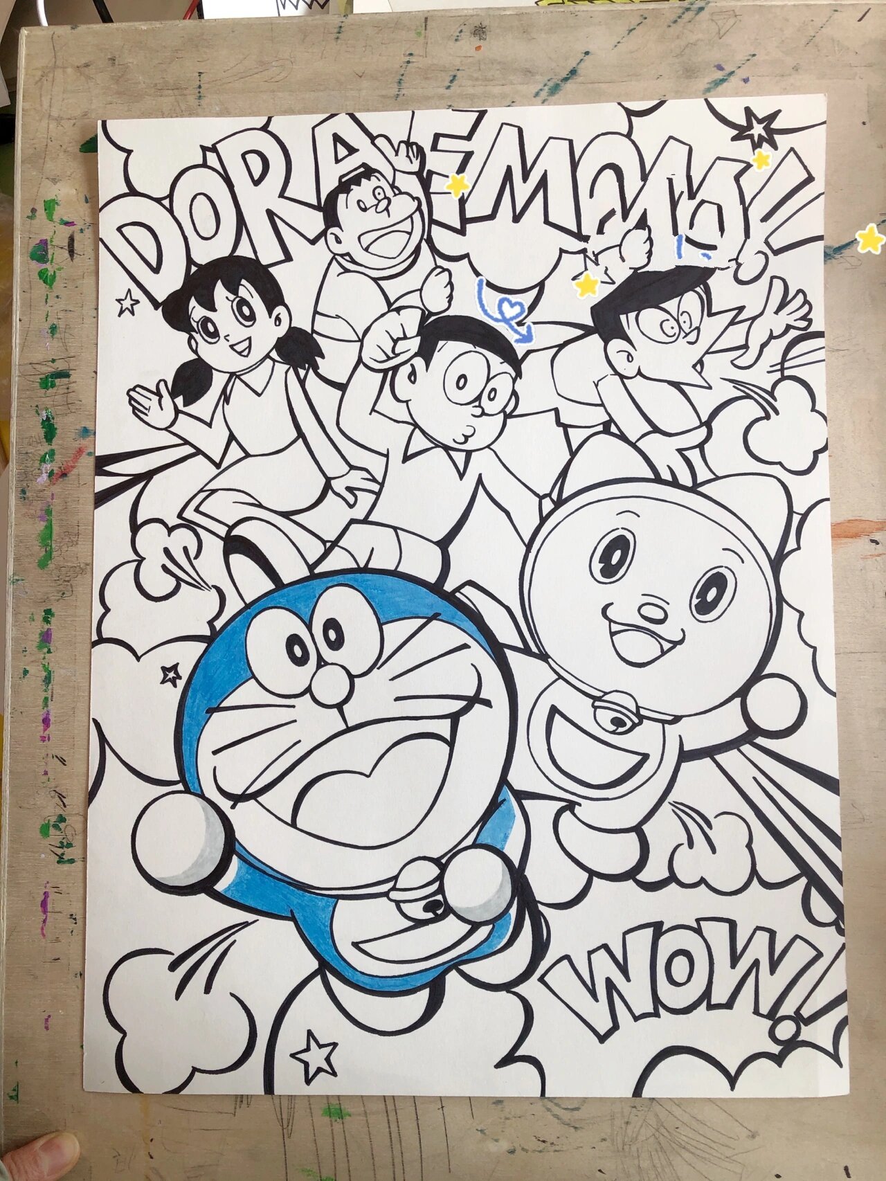 哆啦a梦组合4年级初级动漫(附过程图和原图)