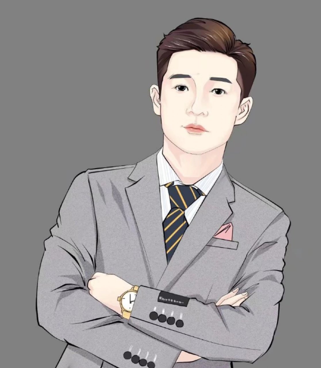 有品味的男生手绘头像 温文尔雅 风度翩翩 赶紧把你的头像换了吧,换个