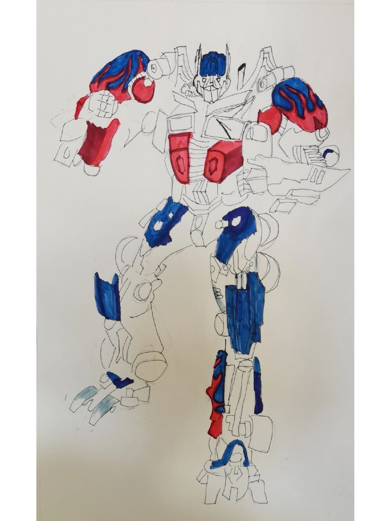 画变形金刚擎天柱