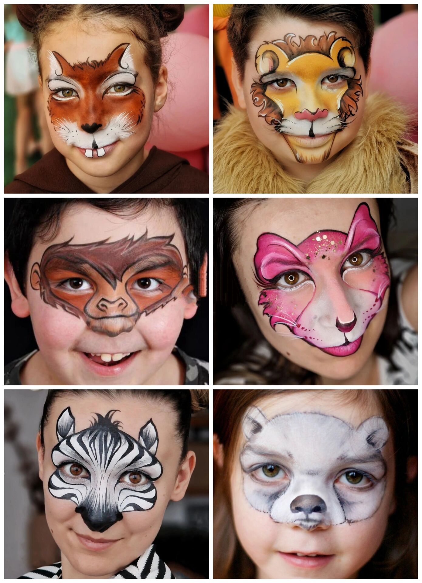 动物款面部彩绘合集之十二生肖动物彩绘 再也找不到这么全的动物款