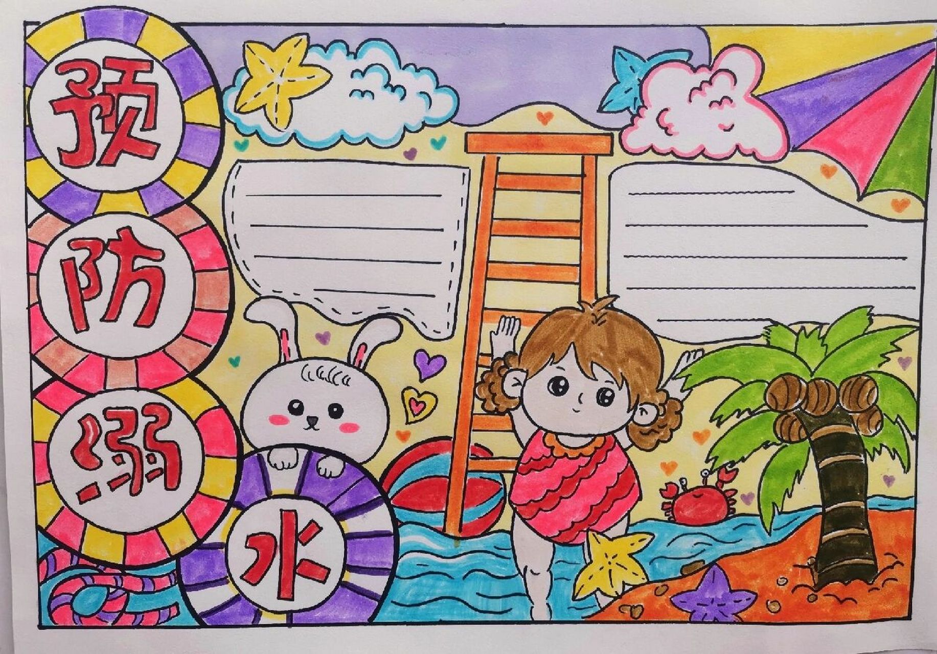防溺水手抄报