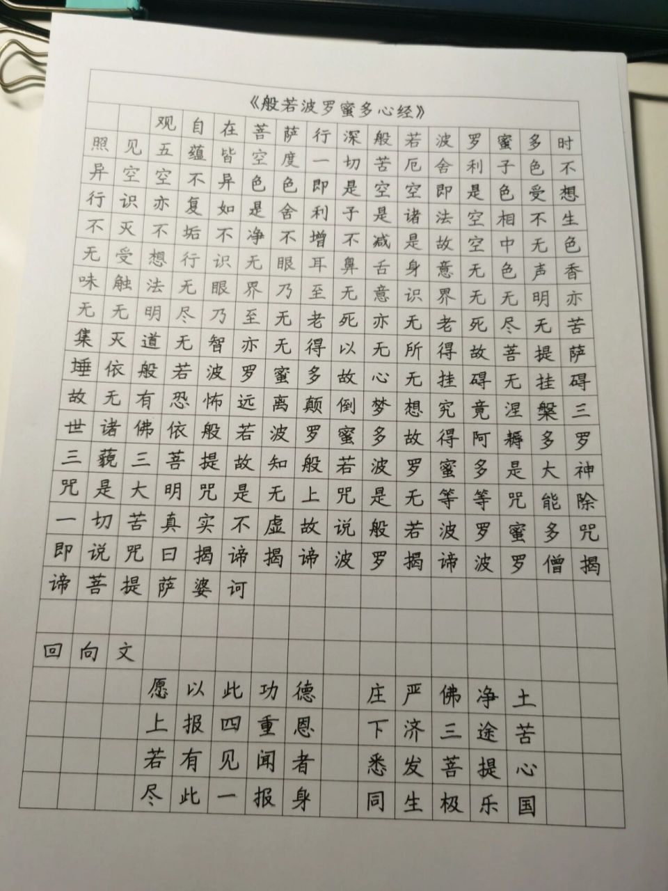 心经抄写day1/108 愿以此功德,庄严佛净土. 上报四重恩,下济三途苦.
