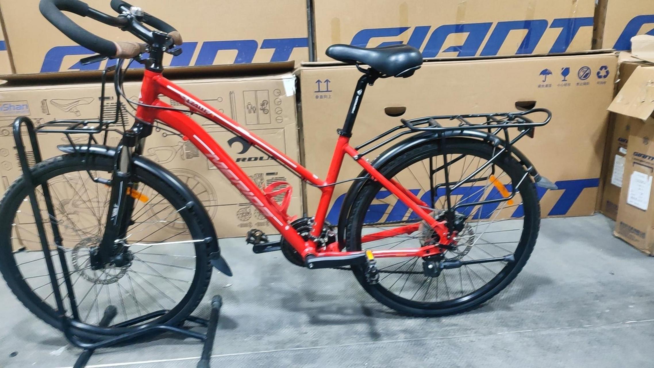 美利达旅行车,野狼1.24速,碟刹,九五新