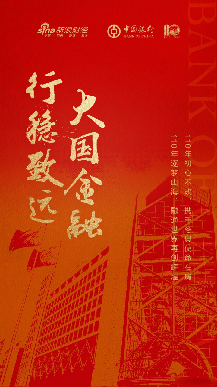 经过110年的峥嵘岁月,中行见证了我国从积贫积弱到繁荣富强的历史巨变