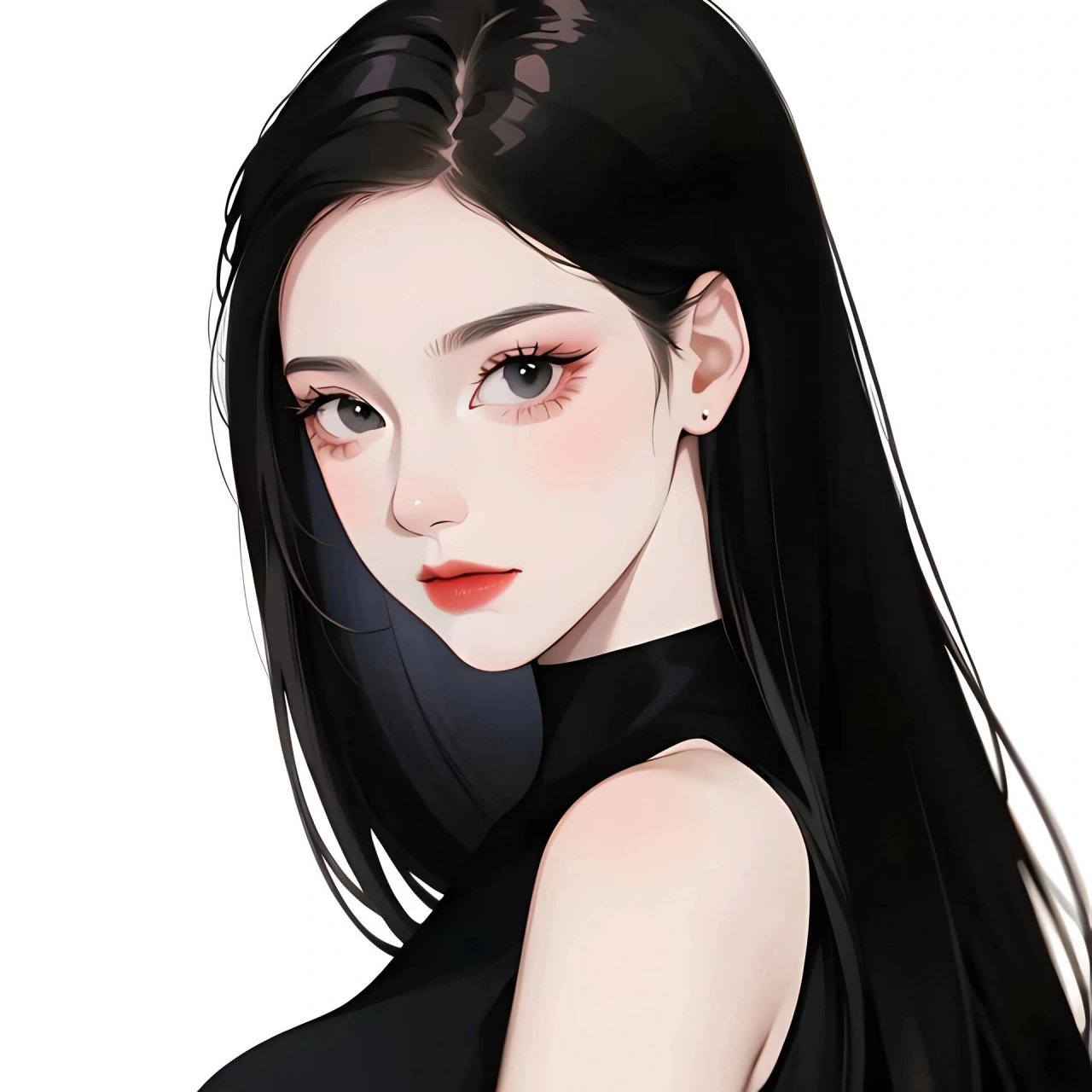 清冷|我自风情万种,与世无争 #少女头像# #美女头像# #漫画头像# #ai