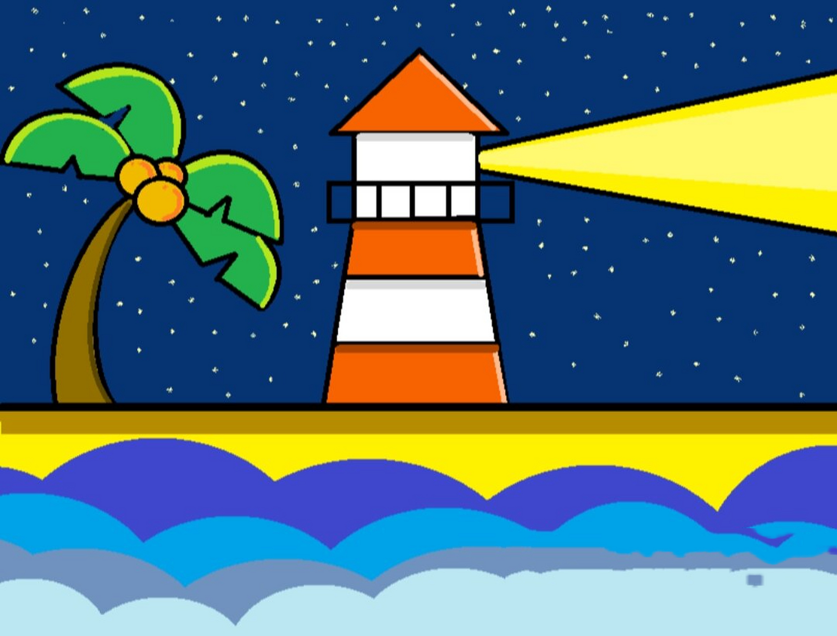 三年级小朋友电脑画图简单实例 三年级信息教材中的画图软件,虽然简单