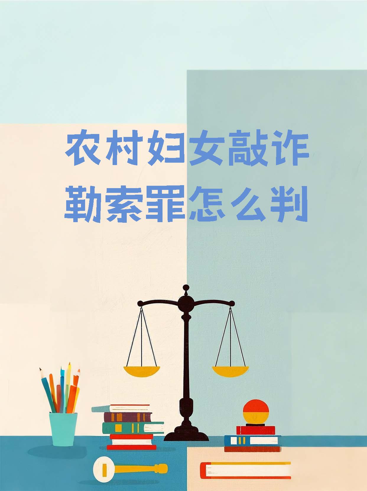 农村妇女敲诈勒索罪怎么判