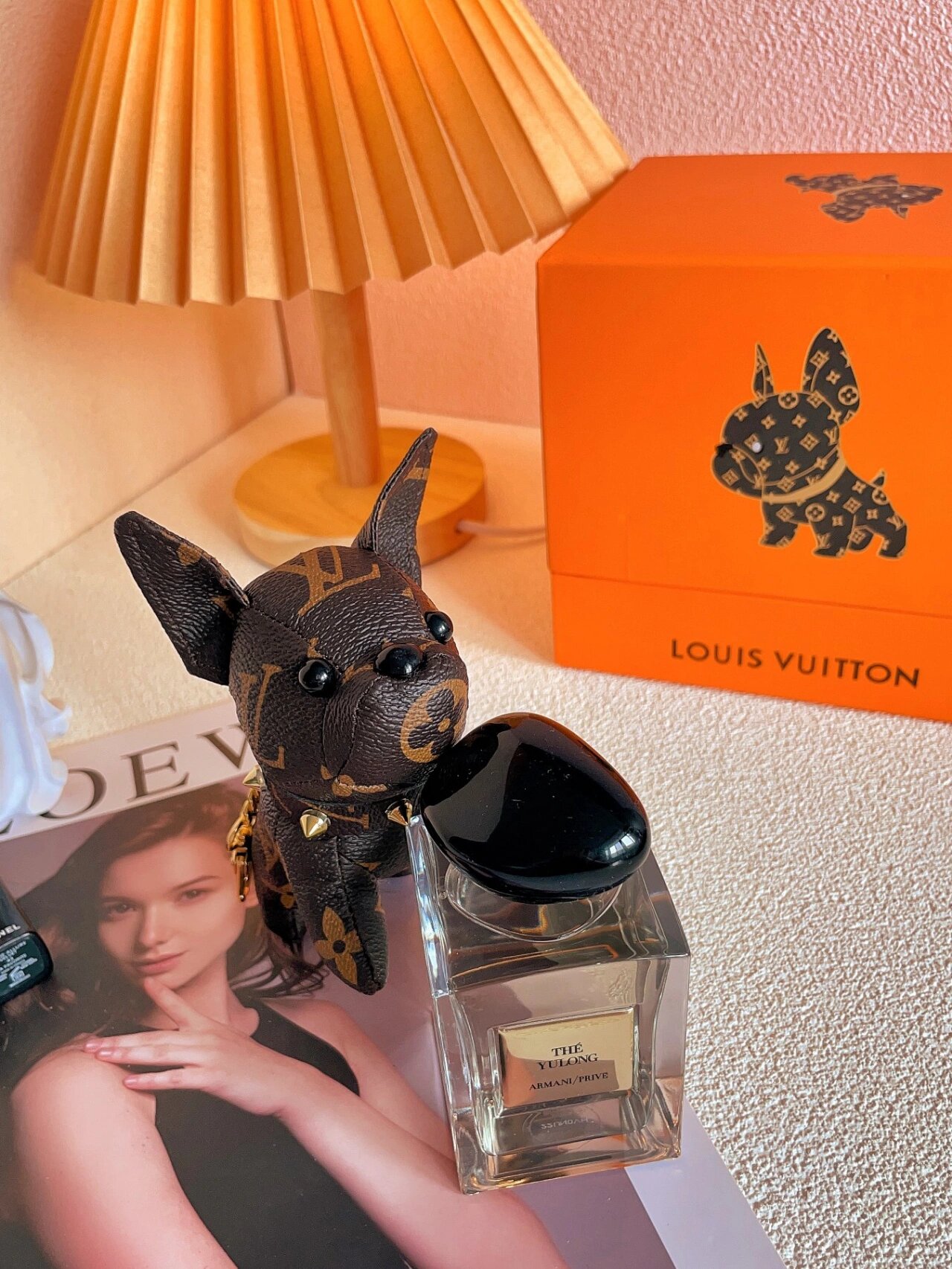 lv老花法斗犬钥匙扣 louis vuitton 路易威登挂件钥匙扣专柜代购原版