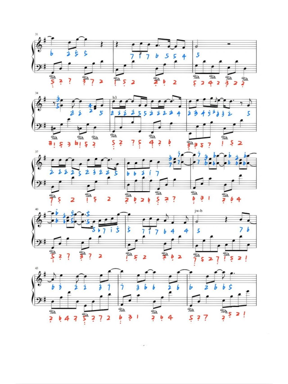 🎹蔡健雅&林俊杰‖达尔文钢琴谱(简谱)  很火哦 最近 和 等歌手好多