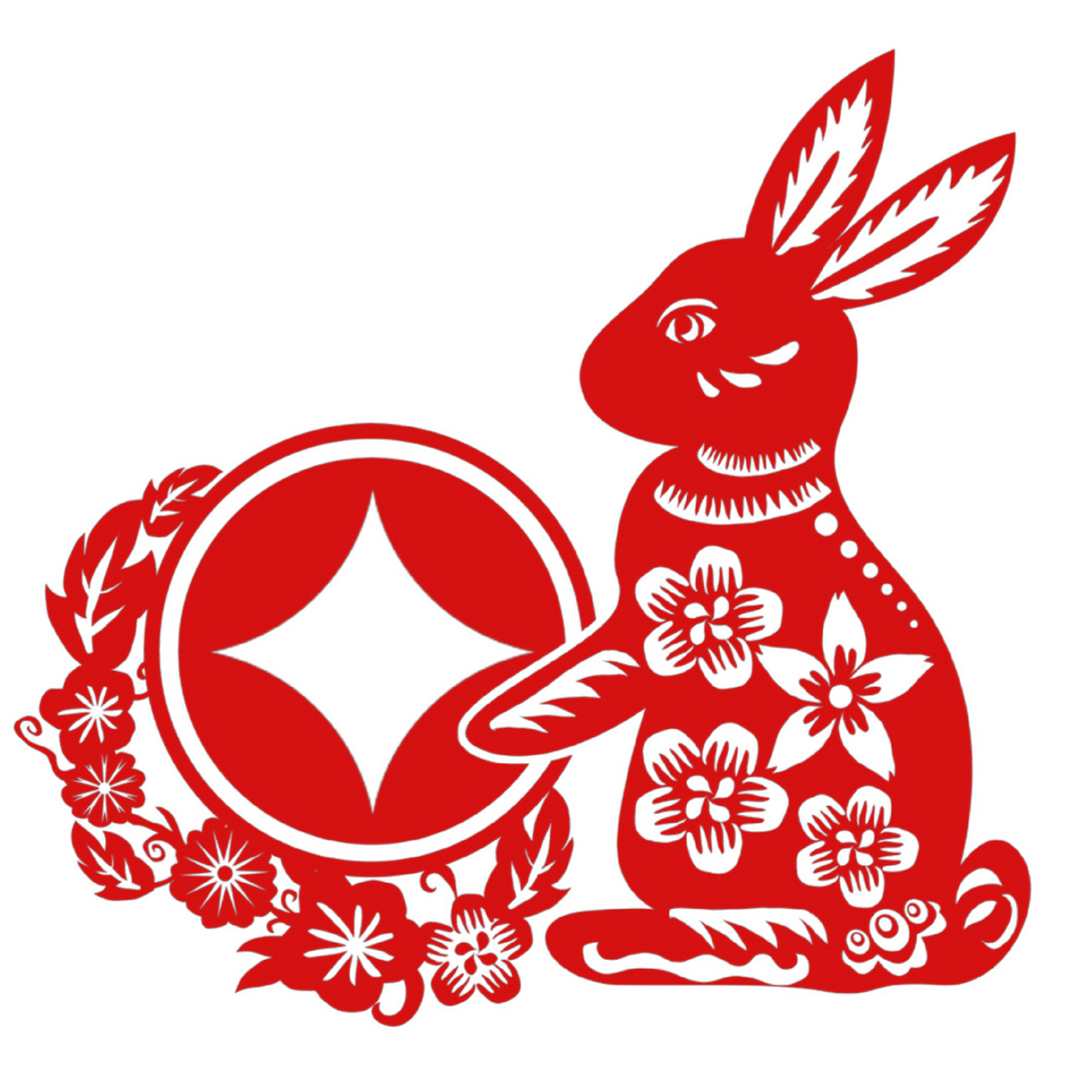 窗花兔子的象征图片