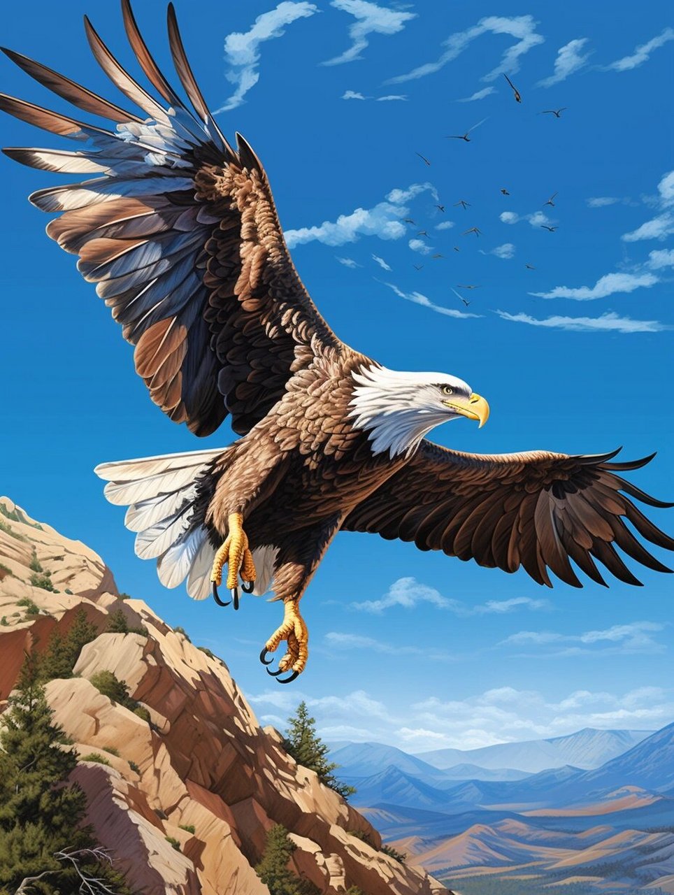 雄鹰展翅图片 "天空之王"老鹰7815 它以英勇,自由,和尊贵的态度