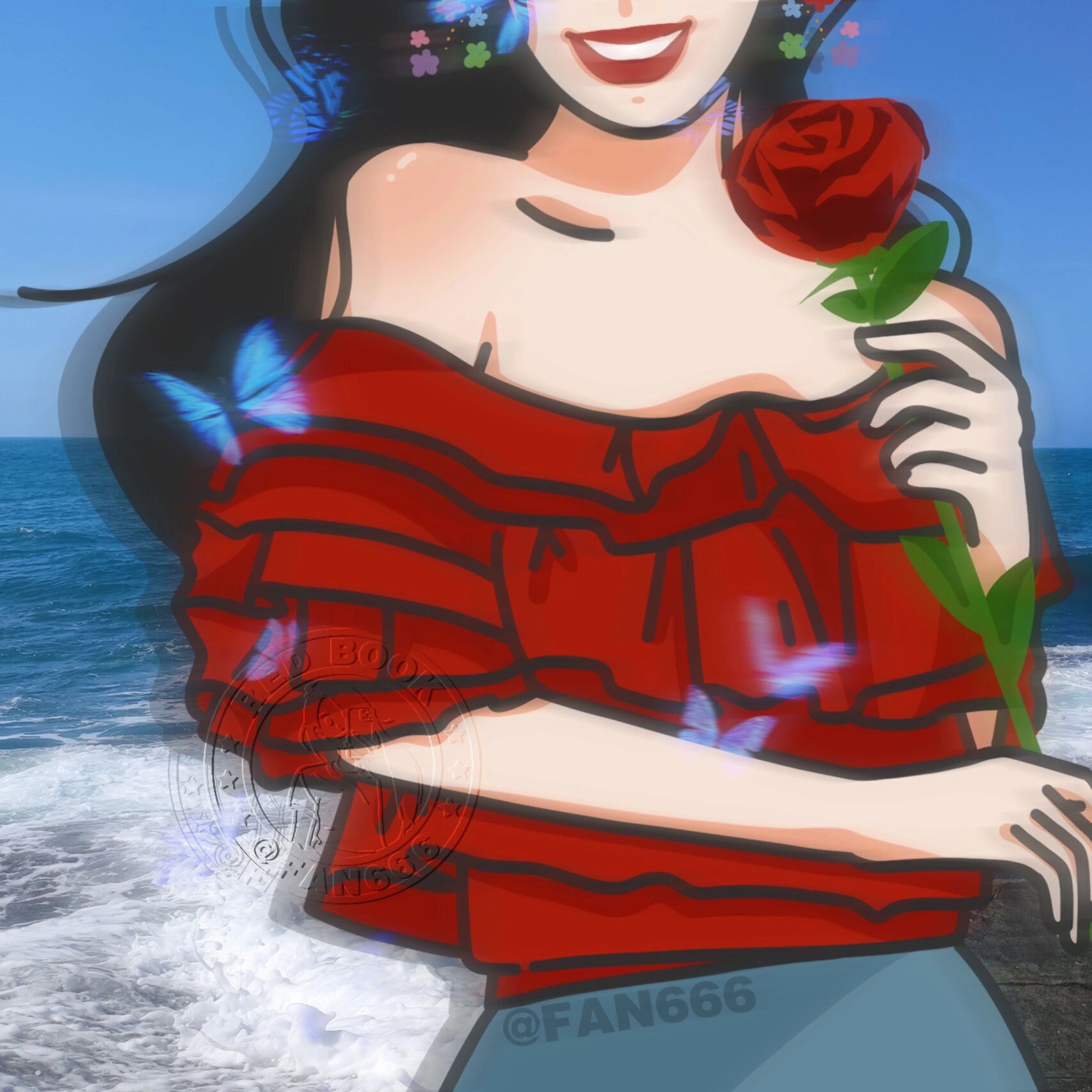 浪漫女生头像|气质复古红色系     简约复古红色系女生头像