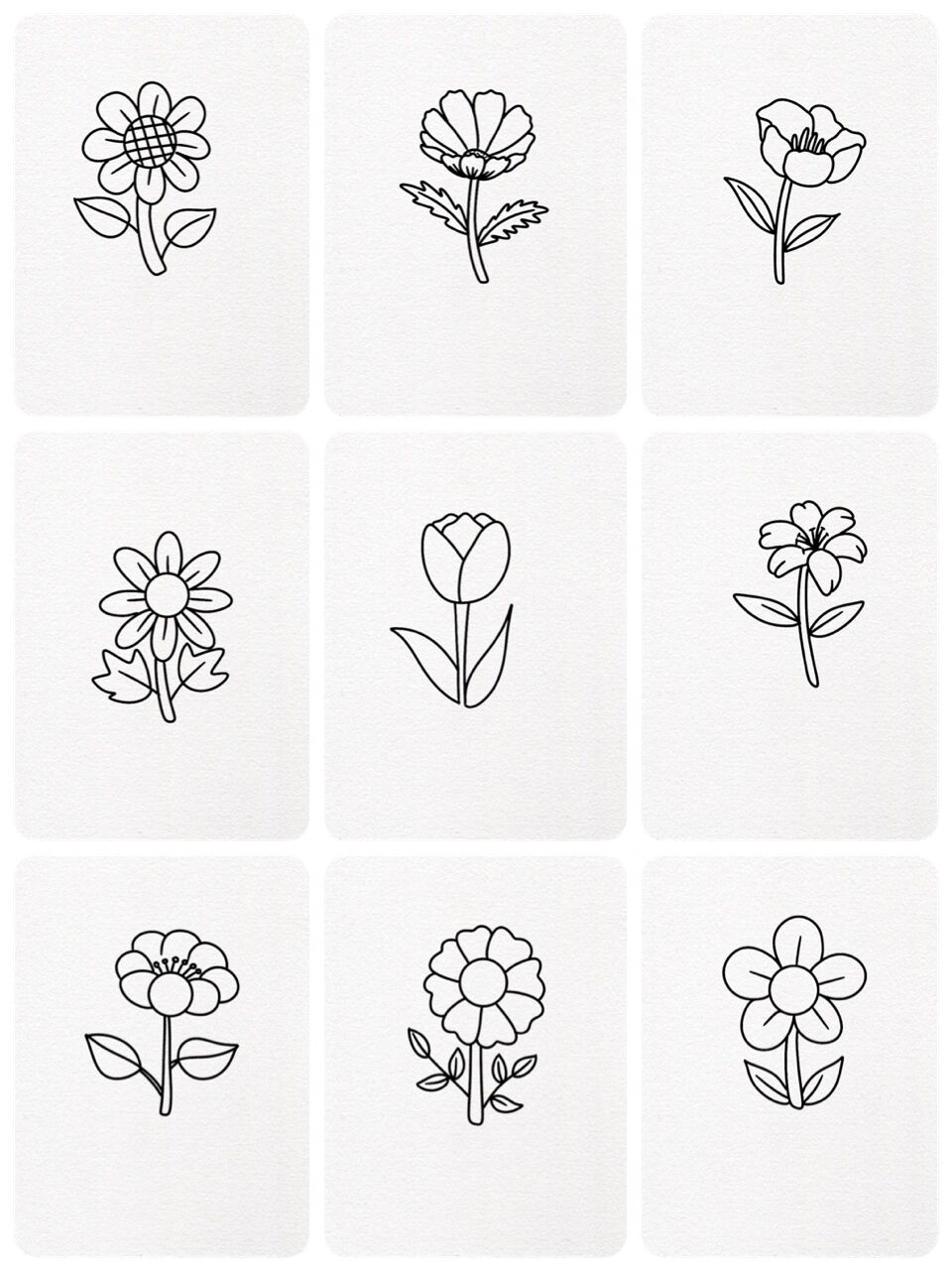 适合幼儿园小朋友绘画的花朵简笔画