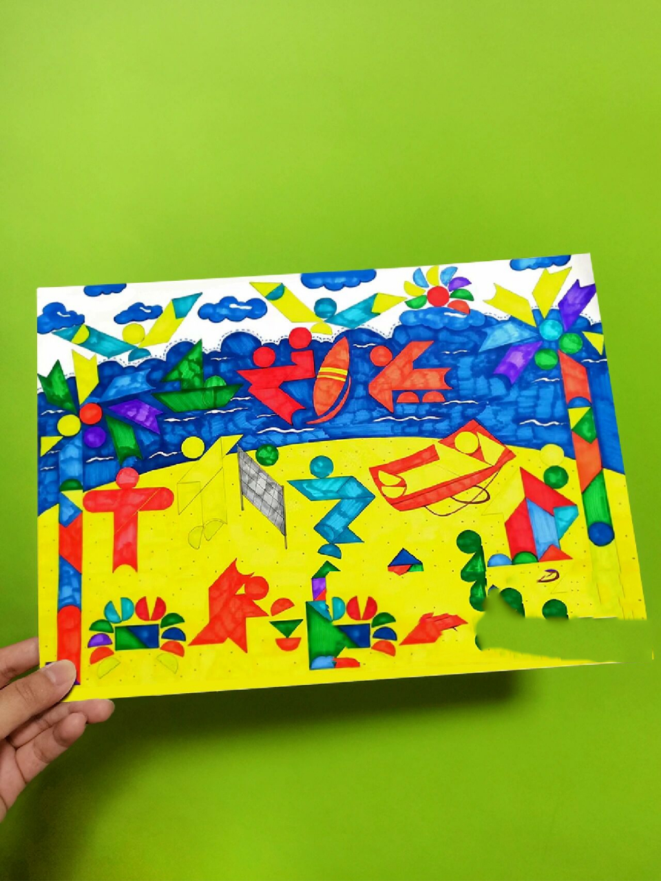 七巧板原创参赛主题画 96欢迎定制噢 96线稿93购 93定制93