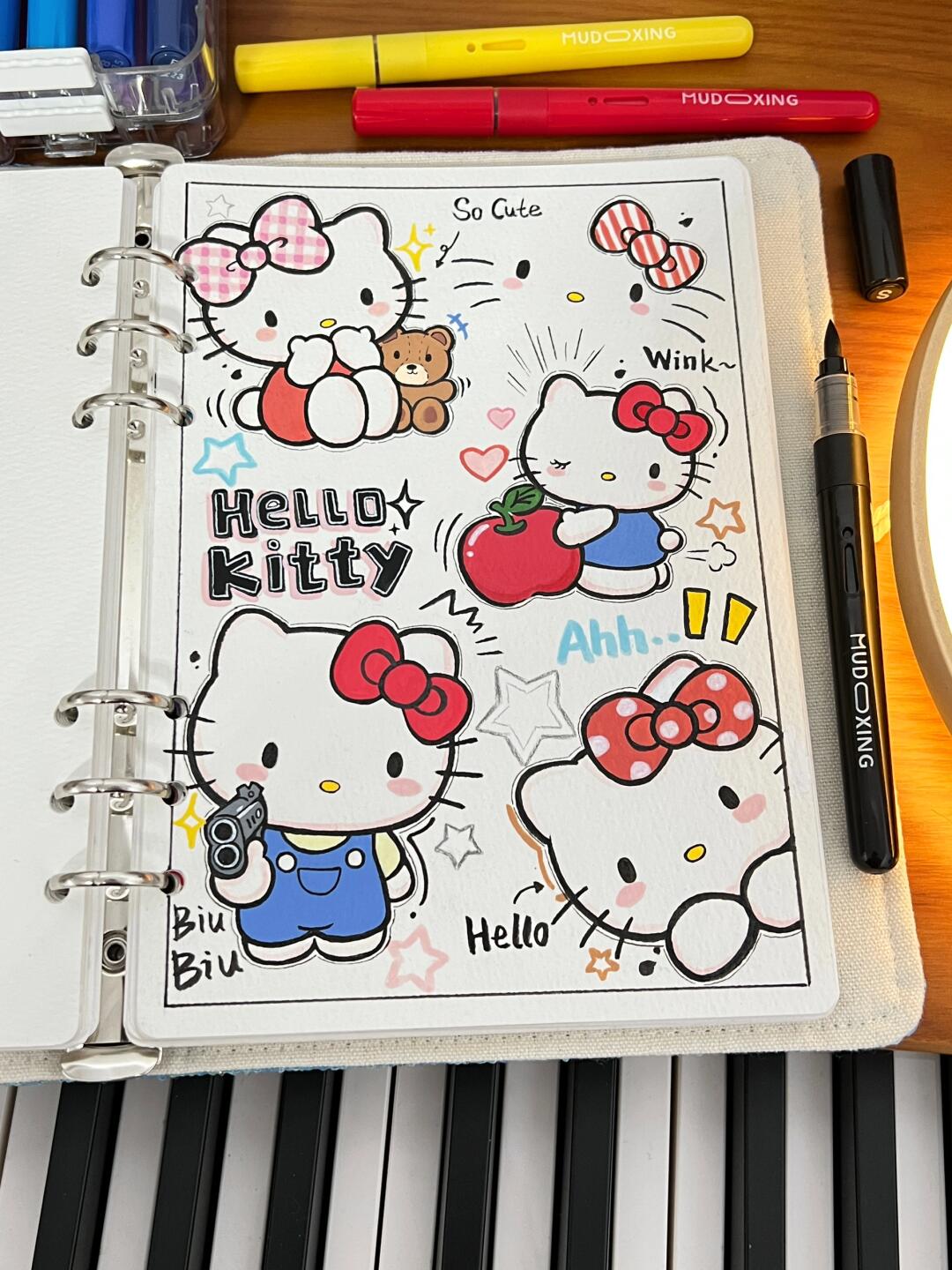 hellokitty简笔画