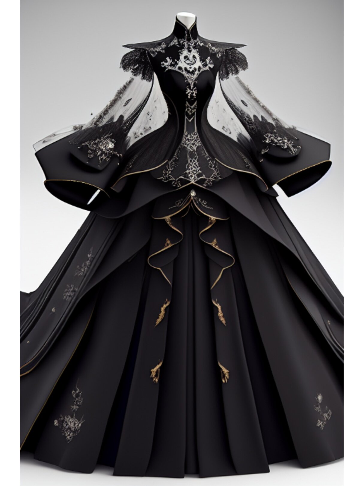 多层花式系列,黑色婚纱礼服太好看了!