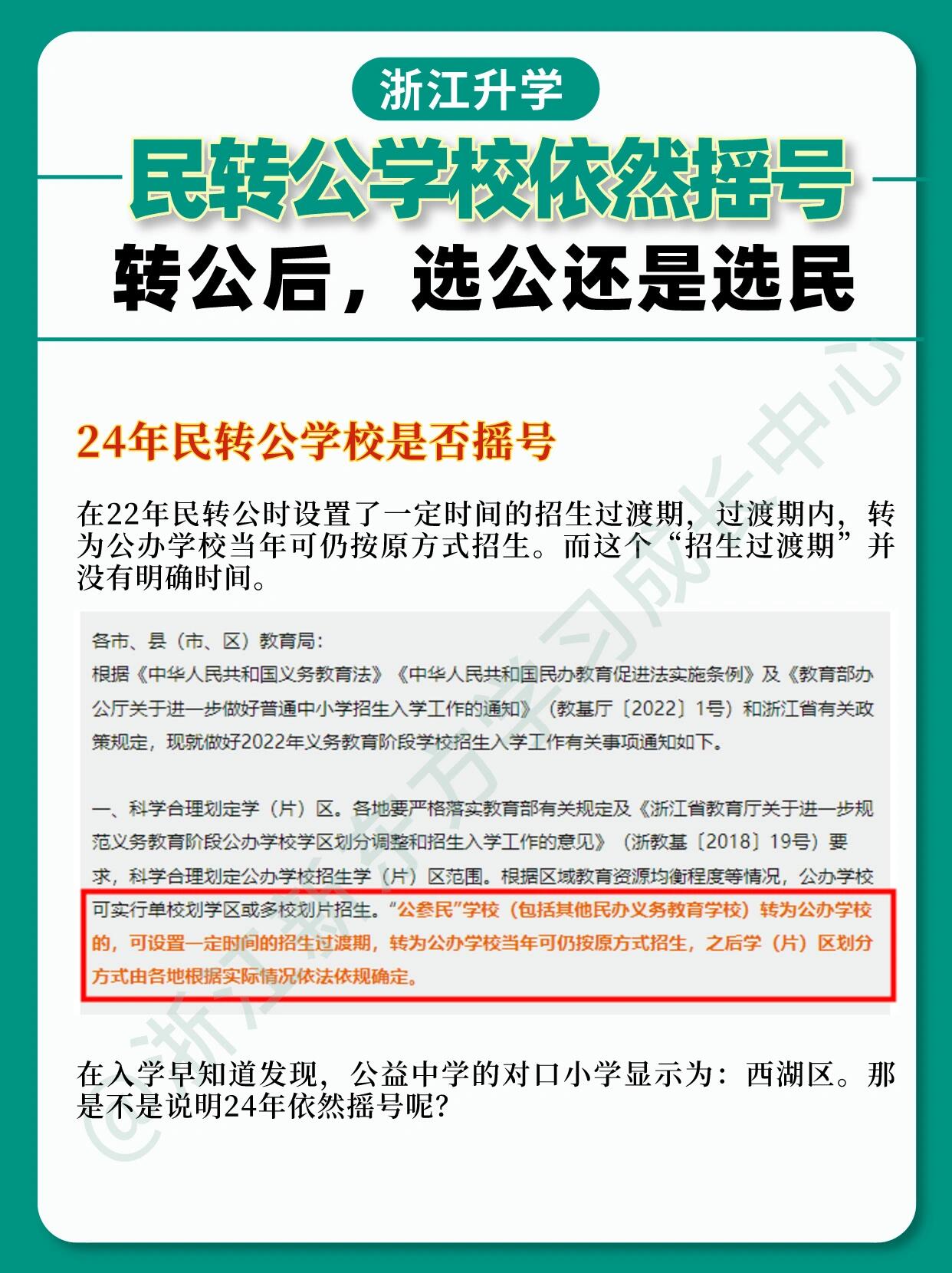学校转公后,选公还是选民?24年还摇号?