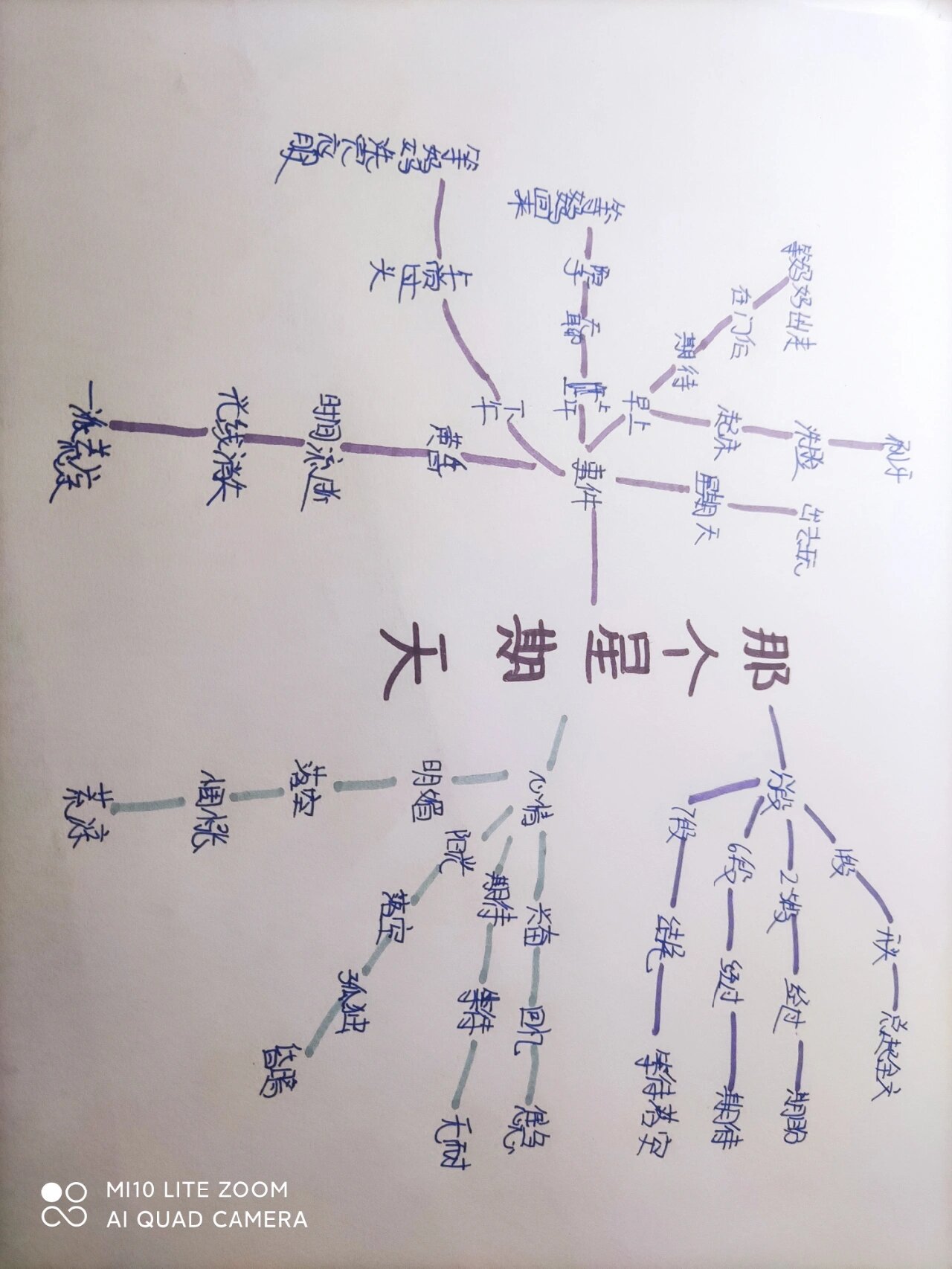 六年级下册语文课本《那个星期天》思维导图