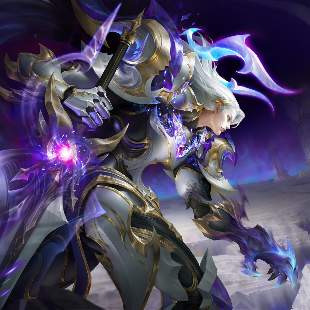 铠-银白咏叹调高清图赏 铠爹的荣耀典藏皮肤终于来了,这款海报官方也