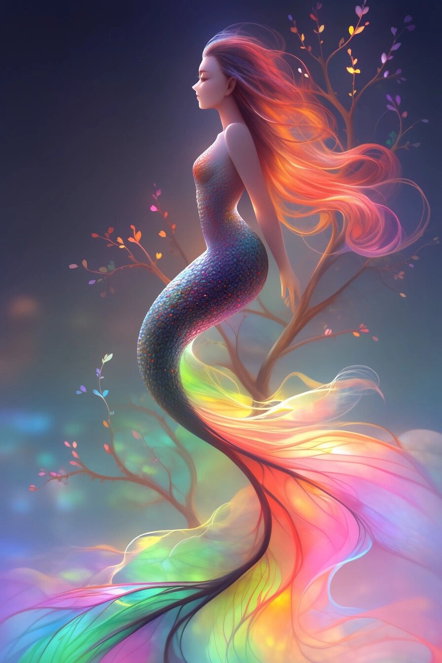 彩色系列美人鱼