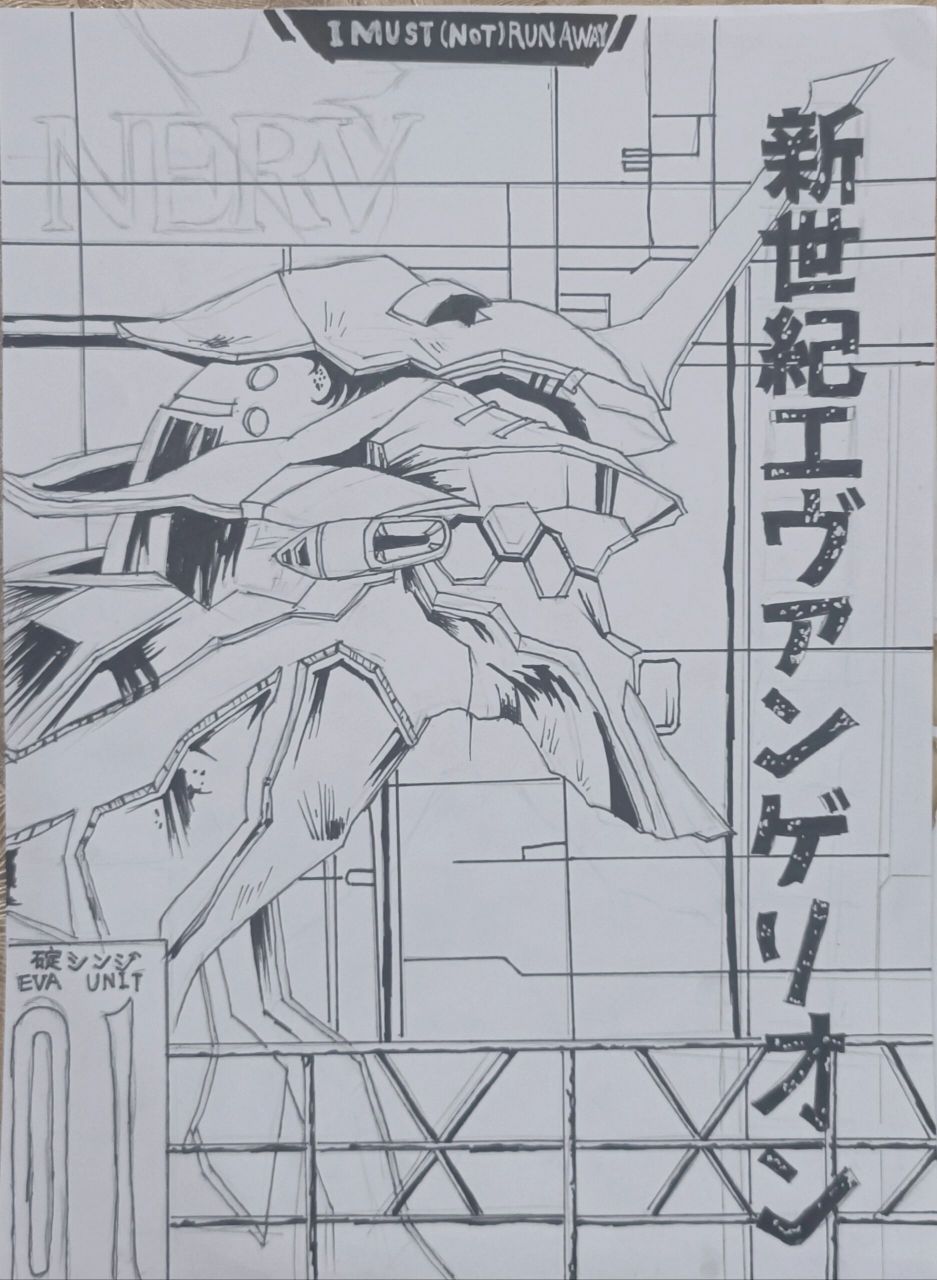 画一个eva初号机 画了一下午累死