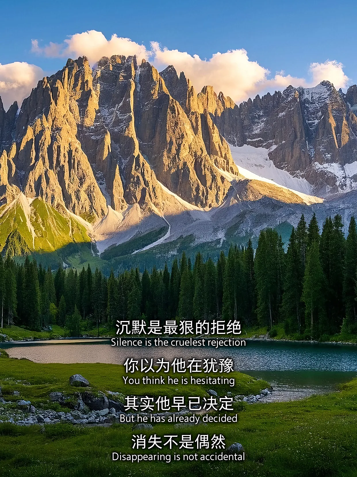 他突然消失的那天,我才明白沉默是最狠的拒绝