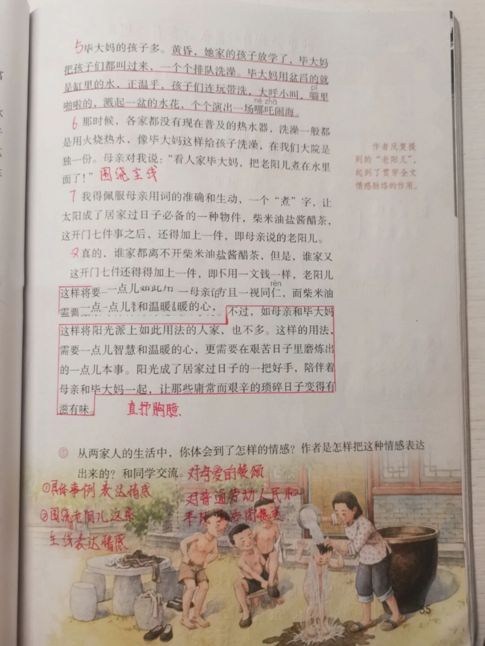 六下语文阳光的两种用法