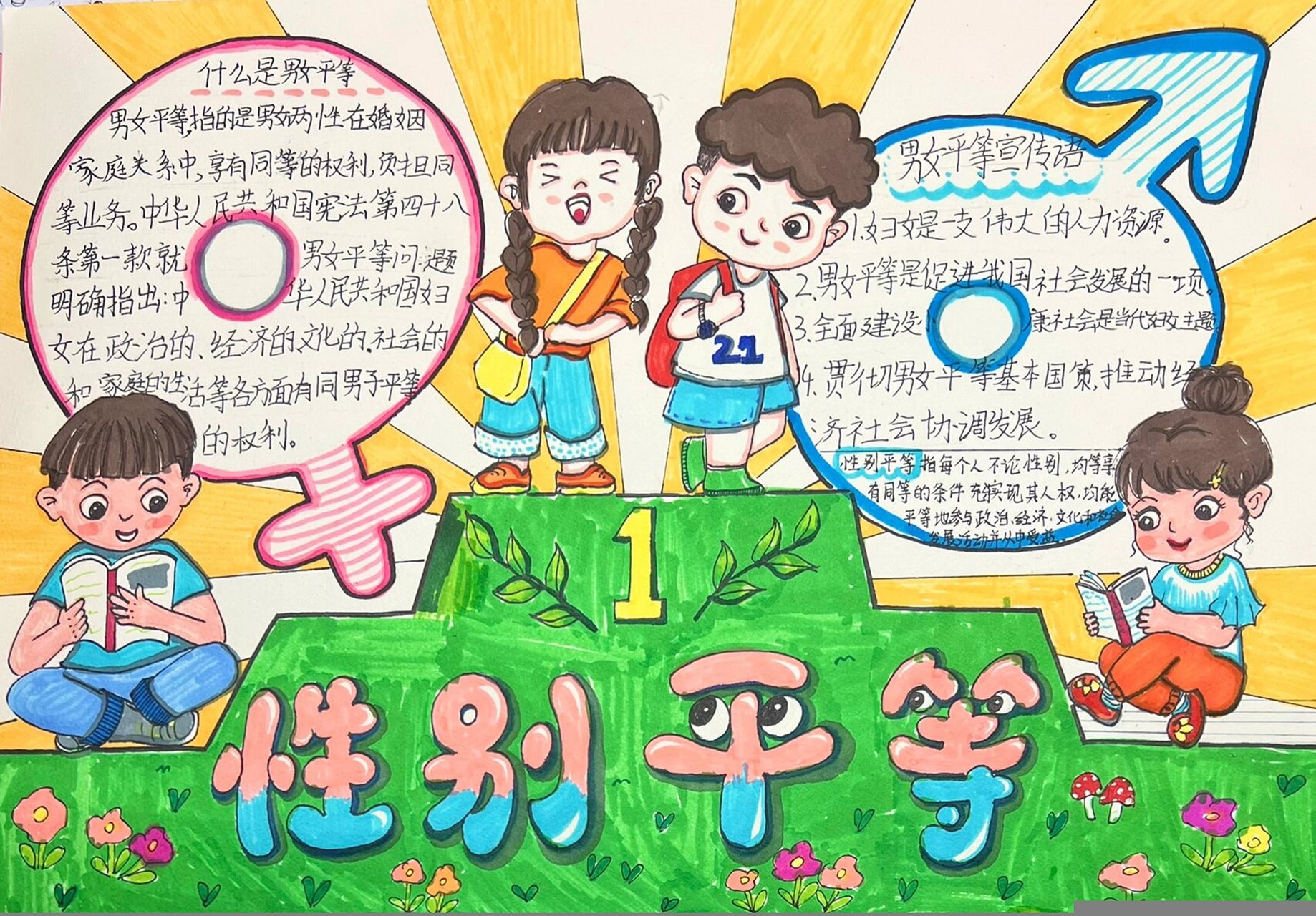 性别平等02主题手抄报