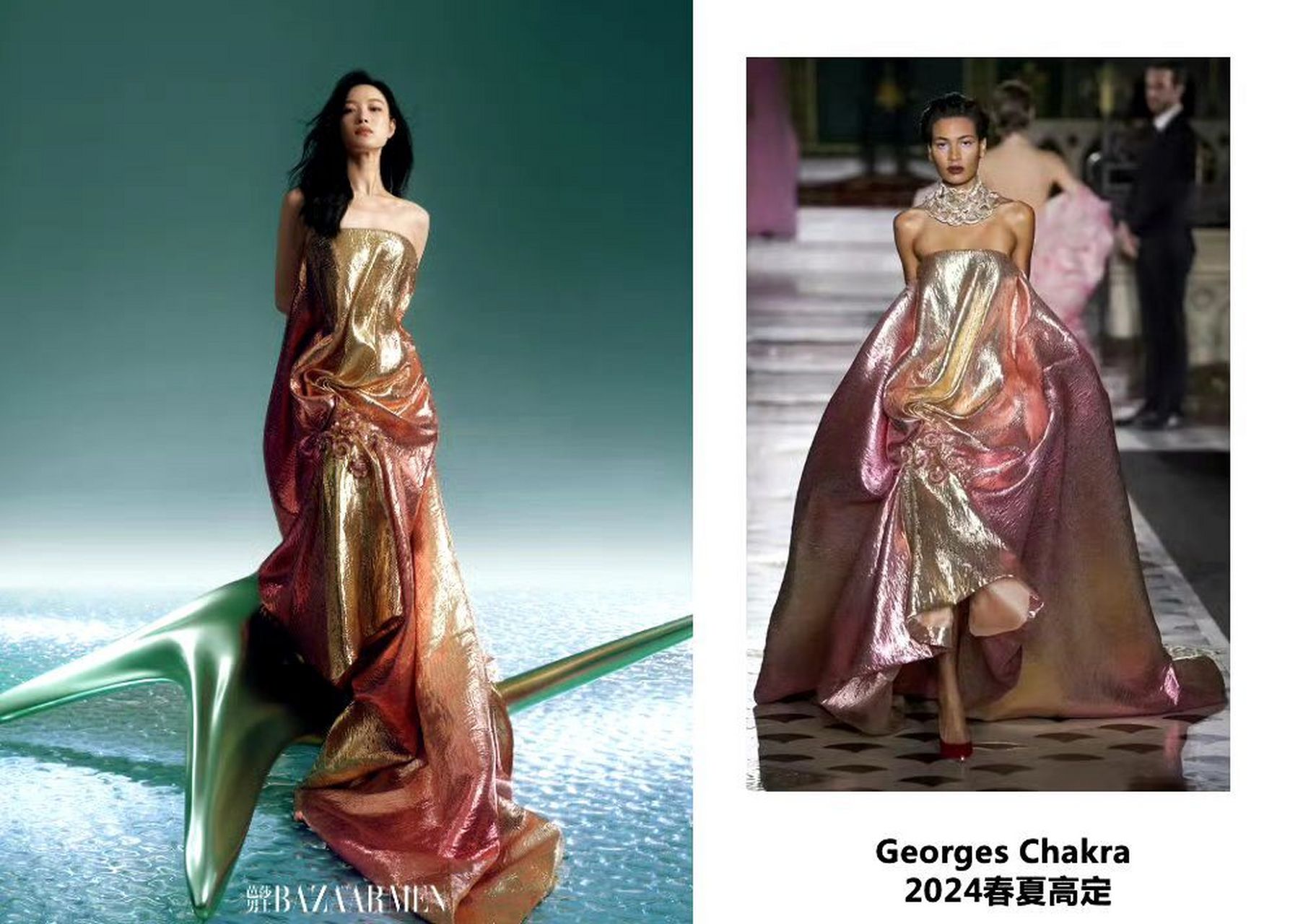 倪妮星河女神#倪妮每次美的让人心动,一身抹胸星河长裙,这是把星河穿