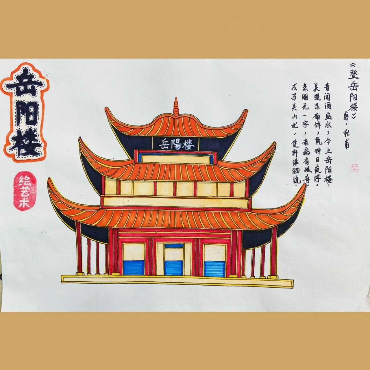 《岳阳楼》绘画课件分享