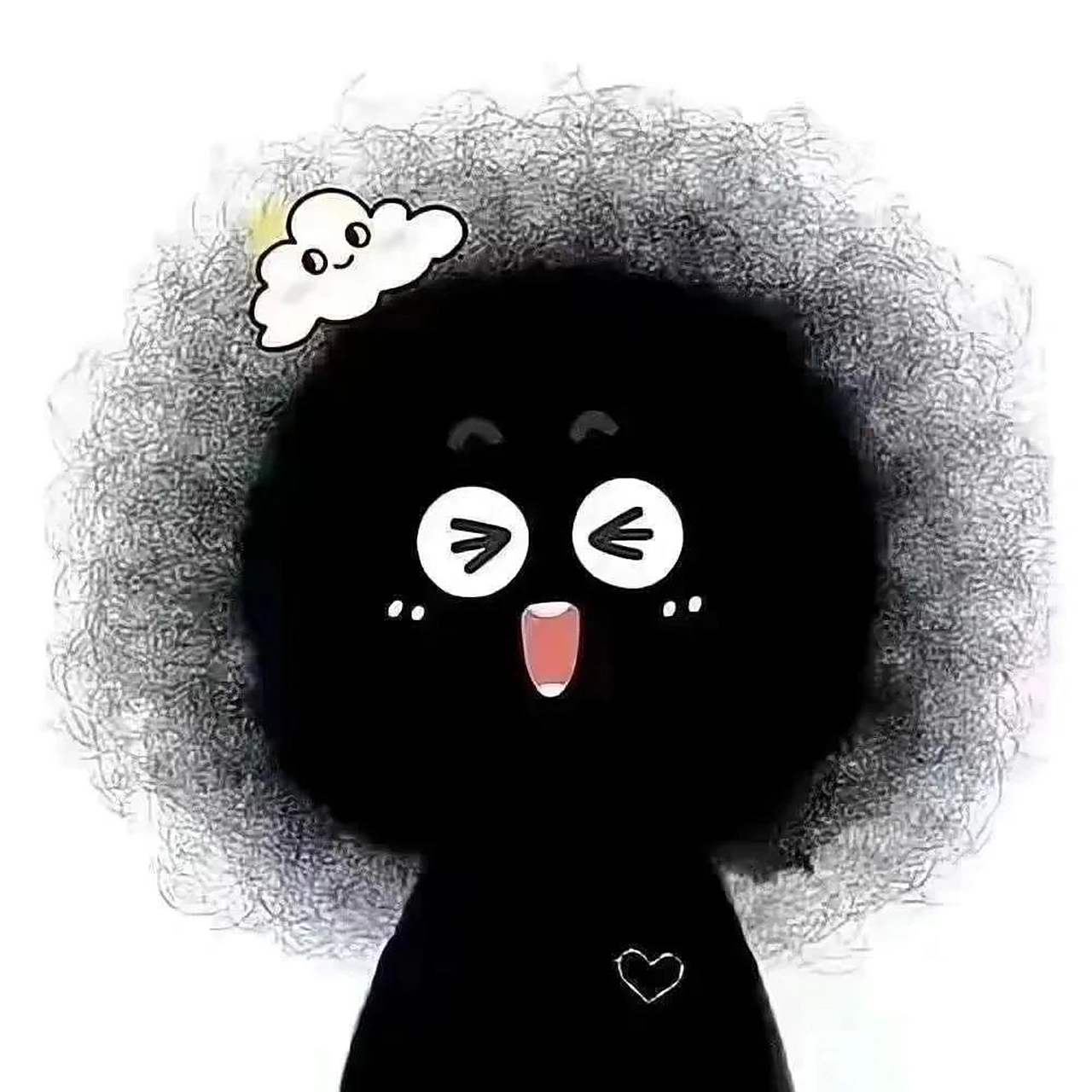 超可爱爆炸头头像 有男友的和男友用,没有男友的和闺蜜用,都很nice呀