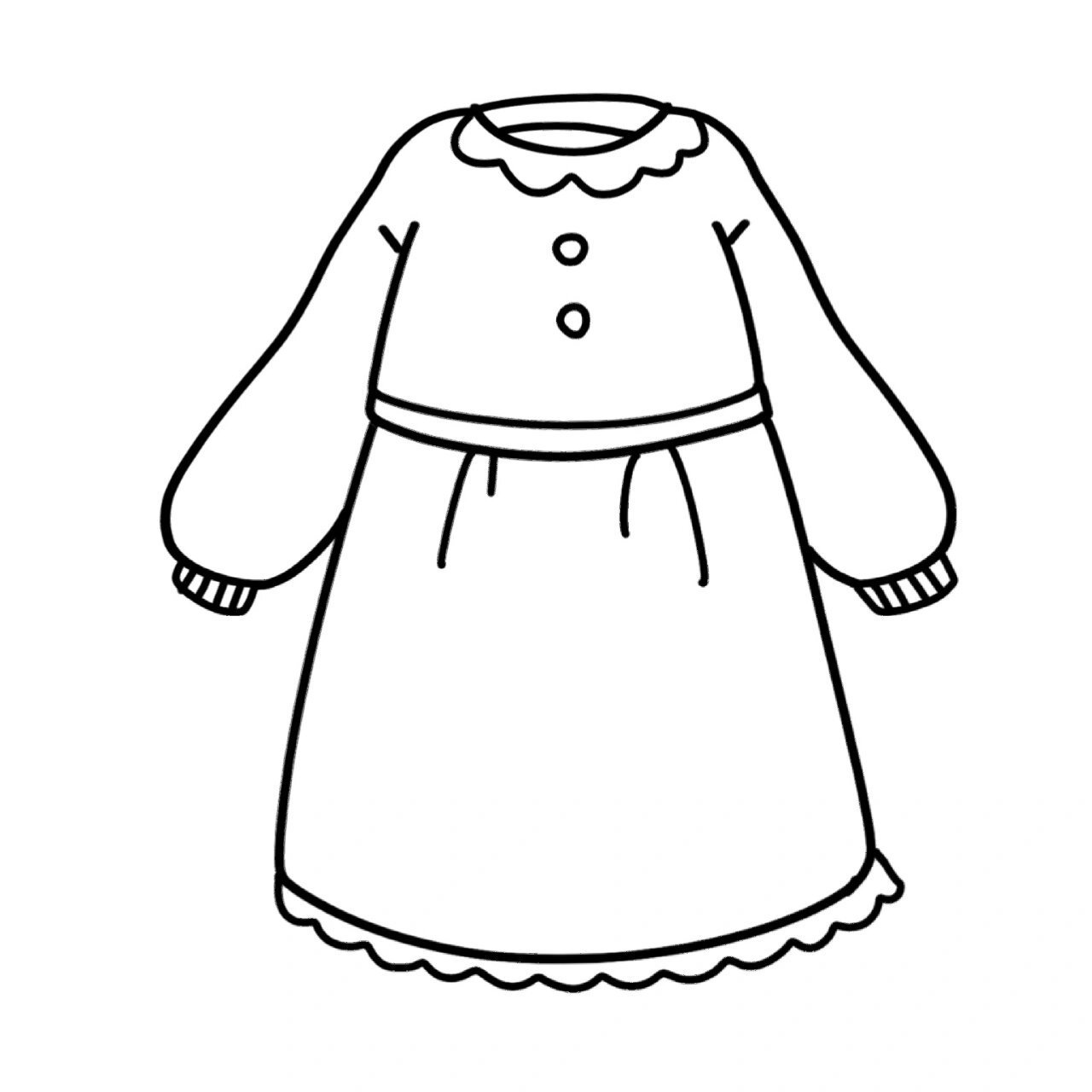 今日蕞后①期就给伙伴们分 享个简单又好画的服饰简笔画吧!