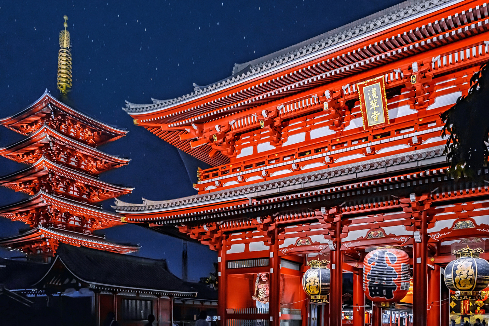 日本-东京浅草寺 夜拍91 #日本生活vlog