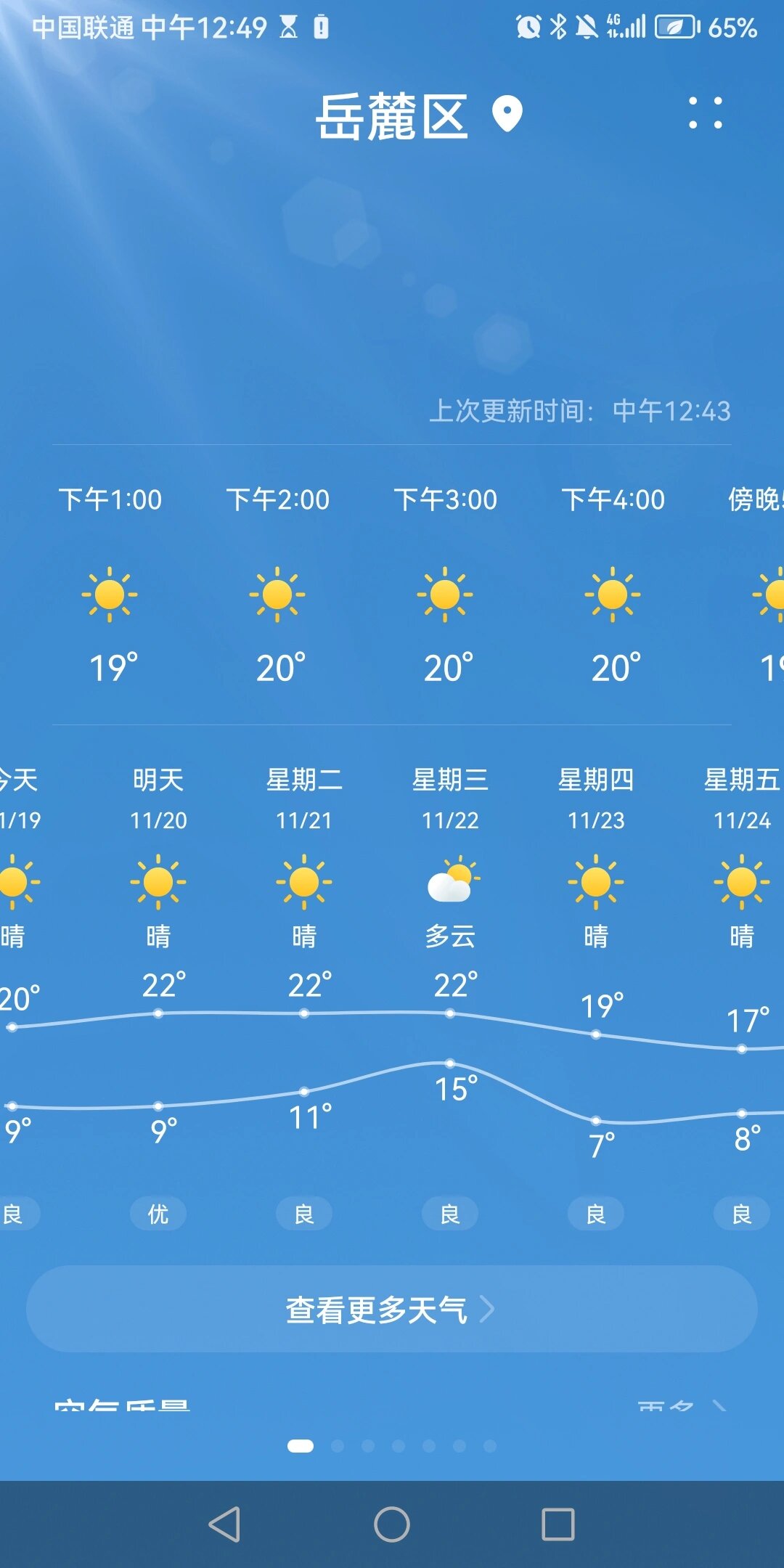 长沙未来天气预报图片